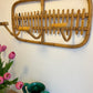 Vintage Italian Bamboo Wall Rack