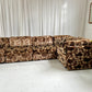 - Vintage Geometric Velvet Modular Sofa