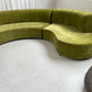- Bespoke Olive Velvet Curved Modular Sofa