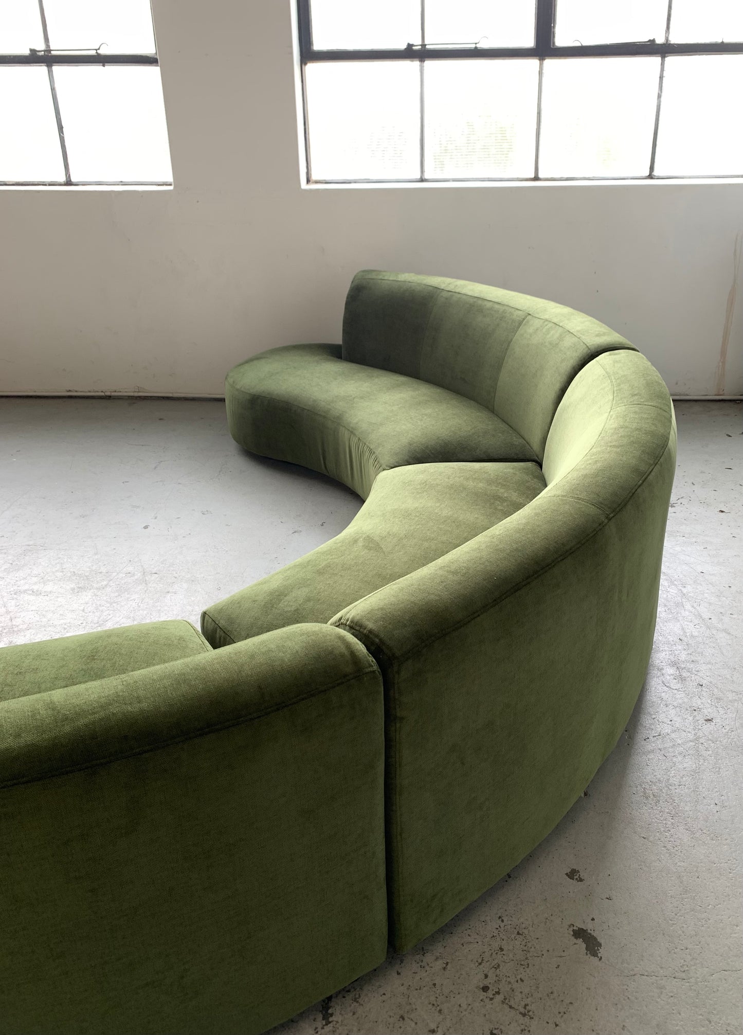 Bespoke Velvet Modular in Deep Botanical Green