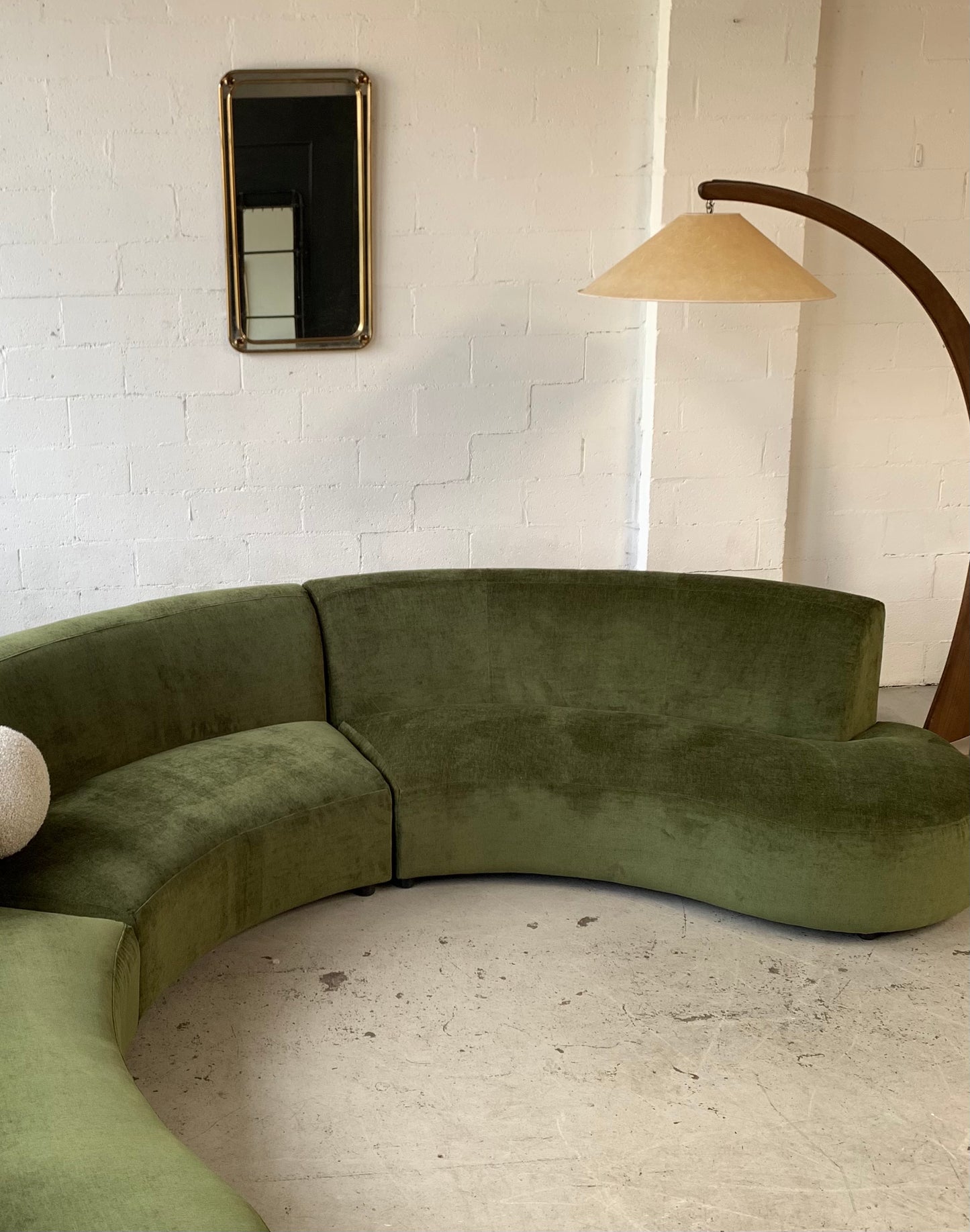 Bespoke Velvet Modular in Deep Botanical Green