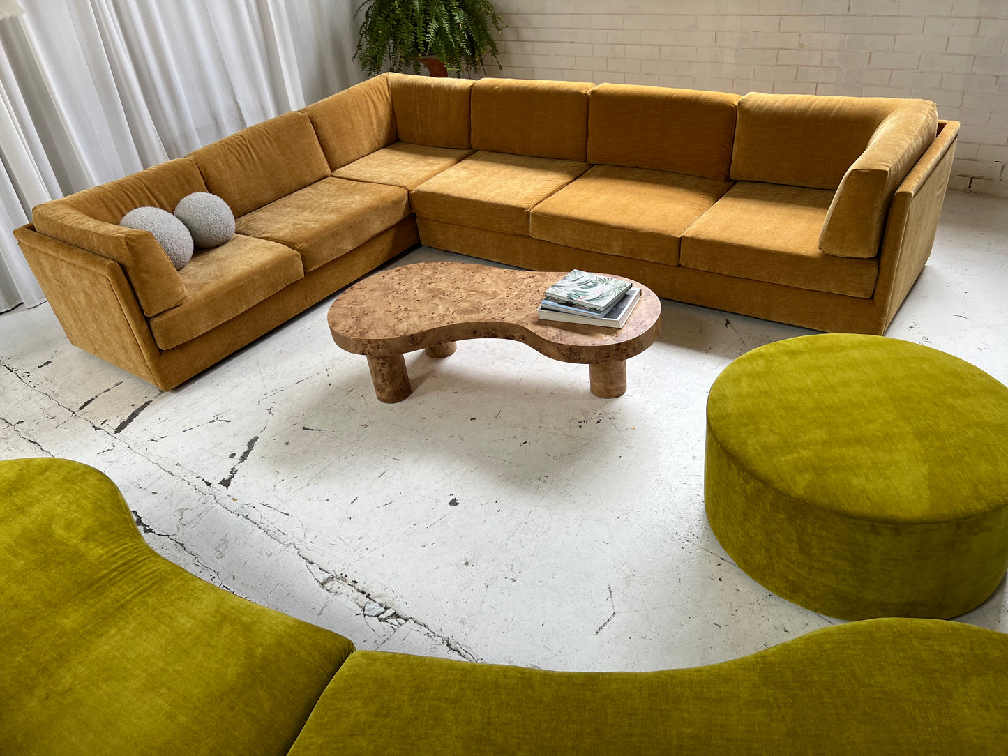 - Bespoke Mustard Modular Sofa Set