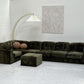 - Bespoke VandeRoza Green Chenille Modular Sofa - Seven Piece Set