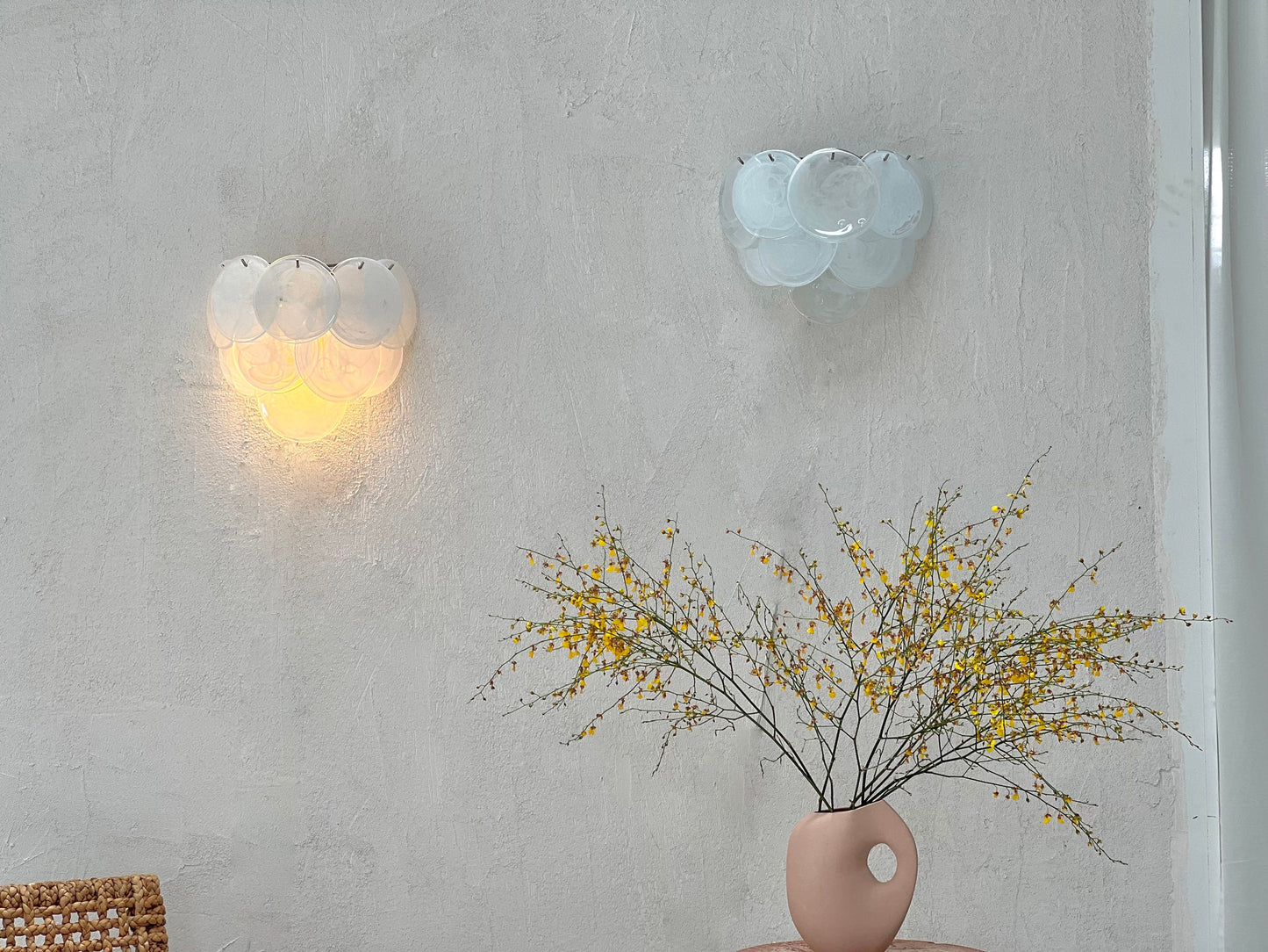 Murano Sconce - VISTOSTI WHITE - Two Available