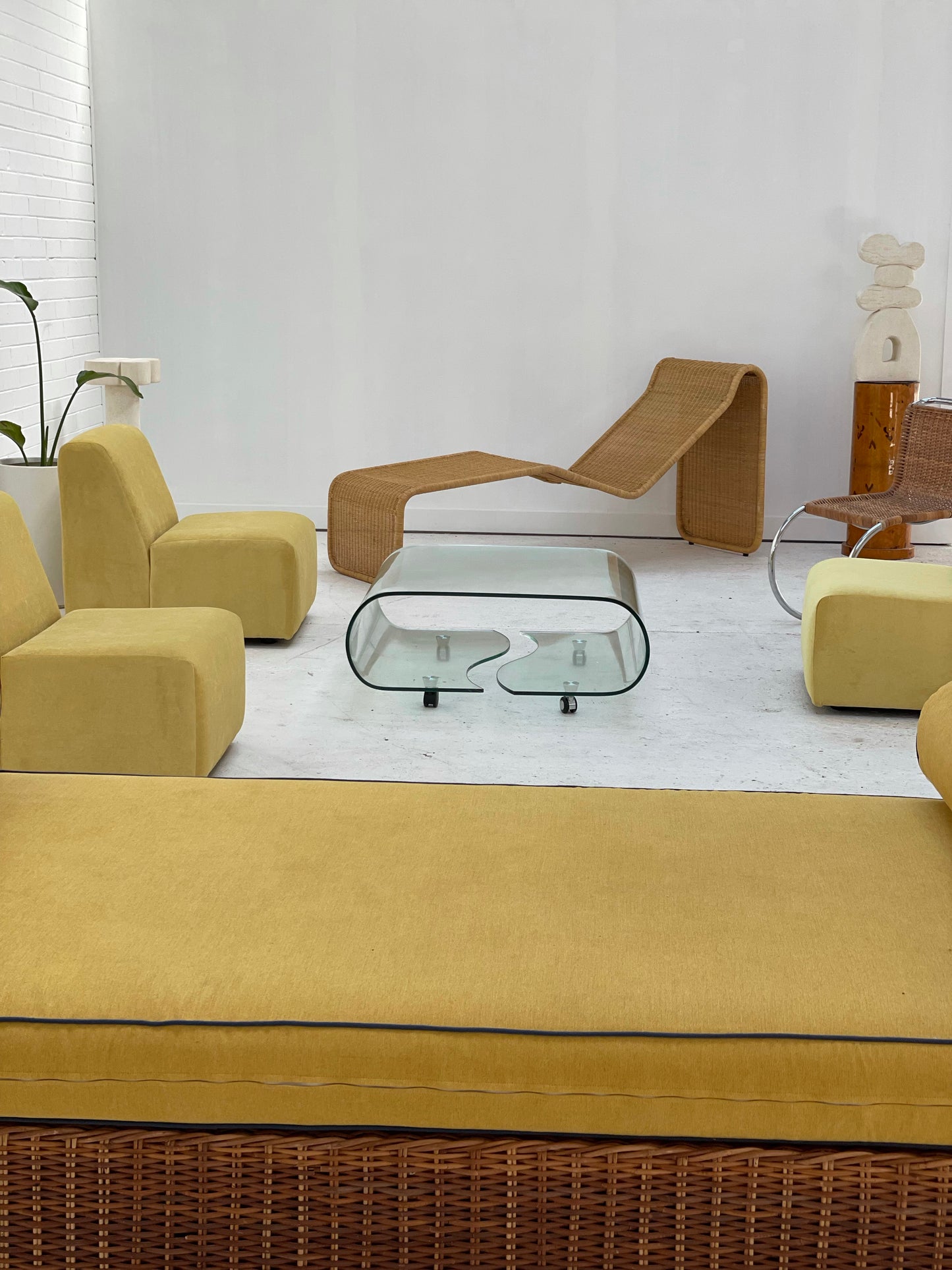 Curvy Glass Coffee Table