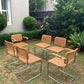 Set of 6 Marcel Breuer Cesca B32 Dining Chairs, Made in Italy