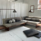 - Custom Italian Vintage Leather Sofa Set