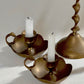- Set of Four Antique Brass Candle Holders
