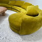 - Bespoke Large Chartreuse Velvet Curved Modular Sofa