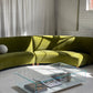 Bespoke Olive Curved Modular Sofa