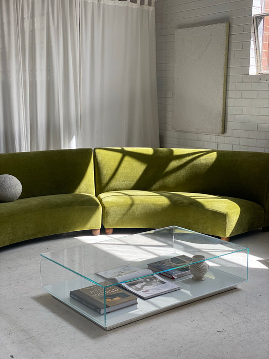Bespoke Olive Curved Modular Sofa