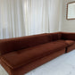 Vintage Fler Choc Velvet Modular Sofa / Bed
