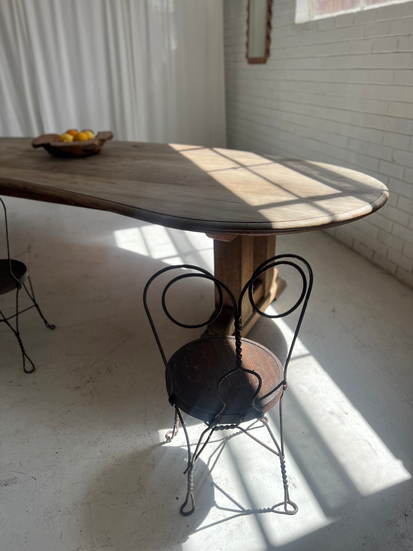 Custom Large Wooden Curved Table