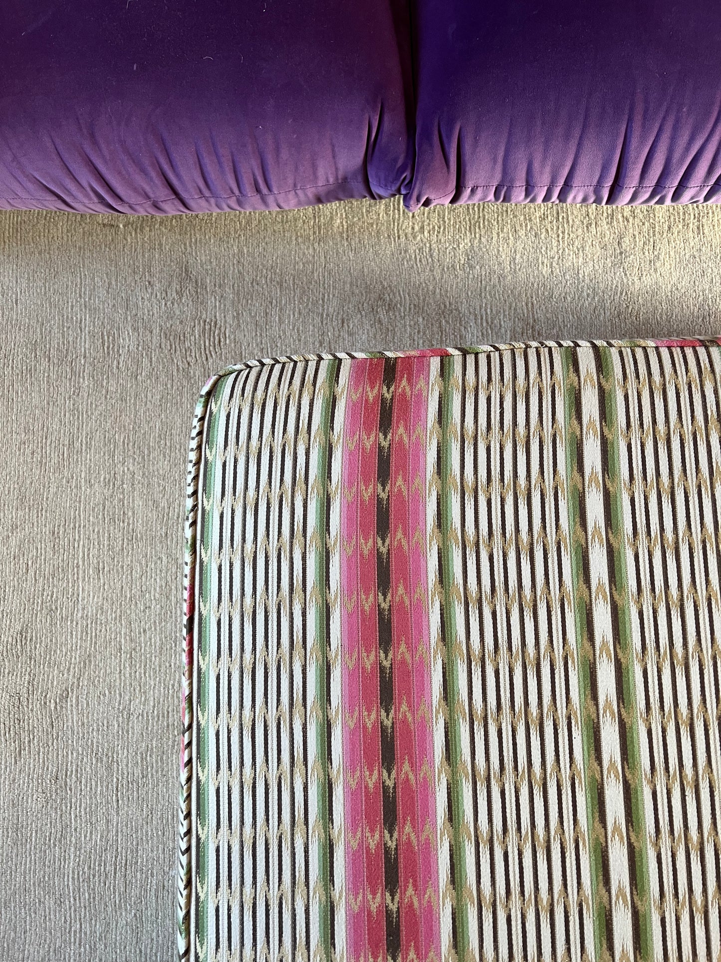 Oversized Ottoman with Bullion Fringe Skirt