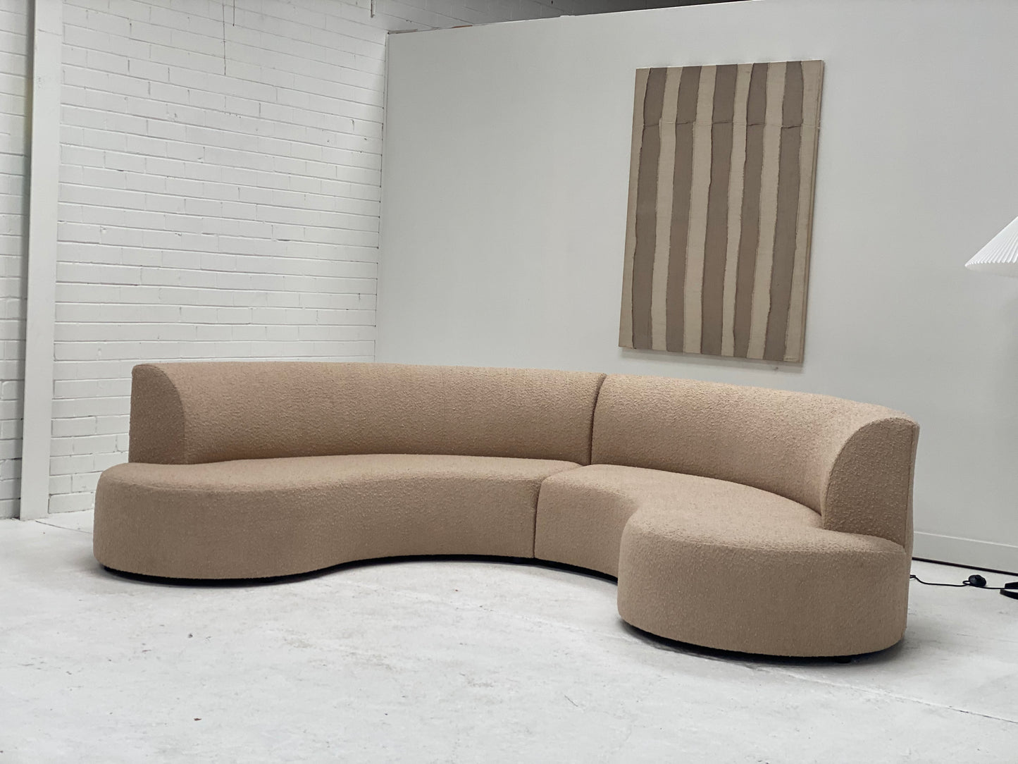 Curved Boucle Modular Sofa