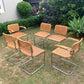 Set of 6 Marcel Breuer Cesca B32 Dining Chairs, Made in Italy