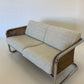 Fabulous Vintage Wicker and Chrome Cantilever Tub Lounge by Martin Visser. Circa 1970’s