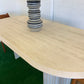 Incredible Honed Travertine Oval Dining Table