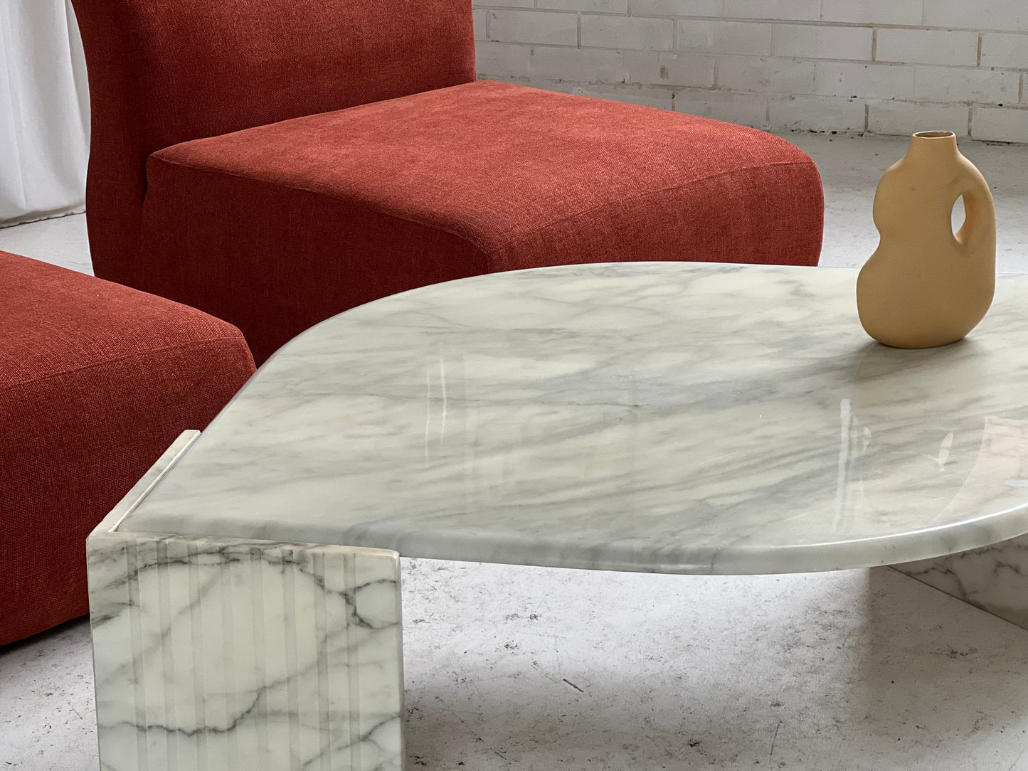 Vintage Marble Tear Drop Coffee Table