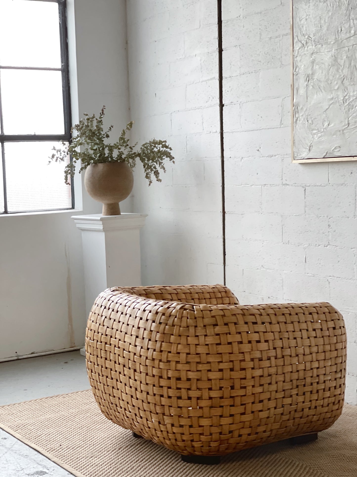 Chubby Woven Rattan Lounge Chair