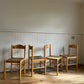 Vintage timber rush dining chairs