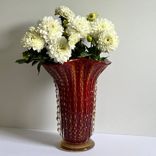 - Coronado D’Oro Murano Vase, 1950s Italy