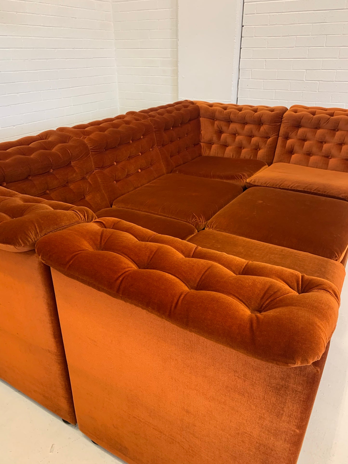 Vintage FLER Velvet Modular Sofa