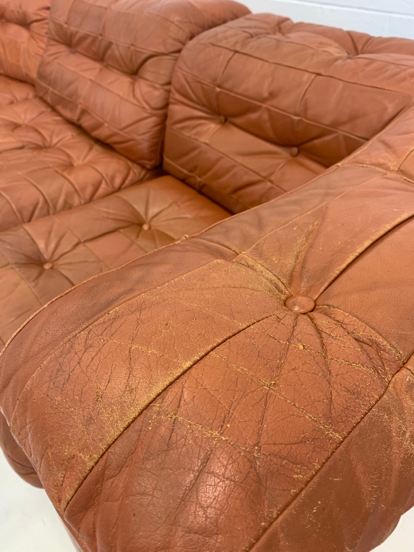 Vintage Leather Modular Sofa
