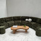 - Bespoke Green Chenille Modular Sofa Set
