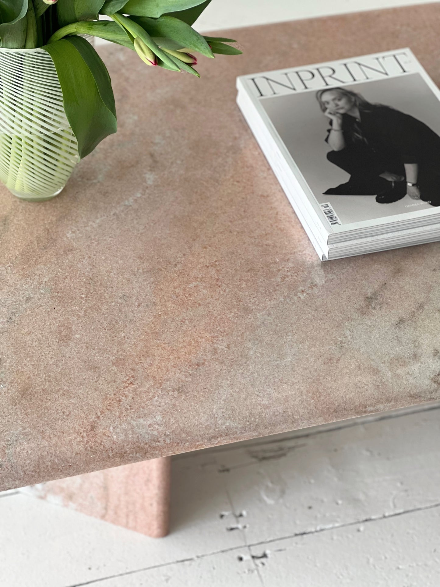 Pink Marble Coffee Table