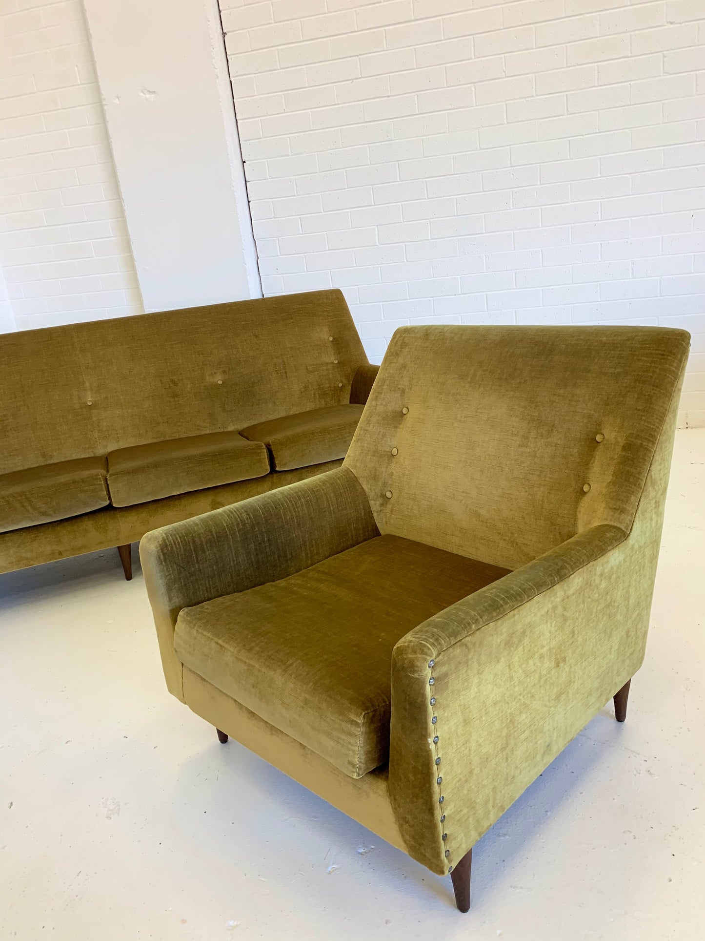 Beautiful Mid Century Velvet Armchairs
