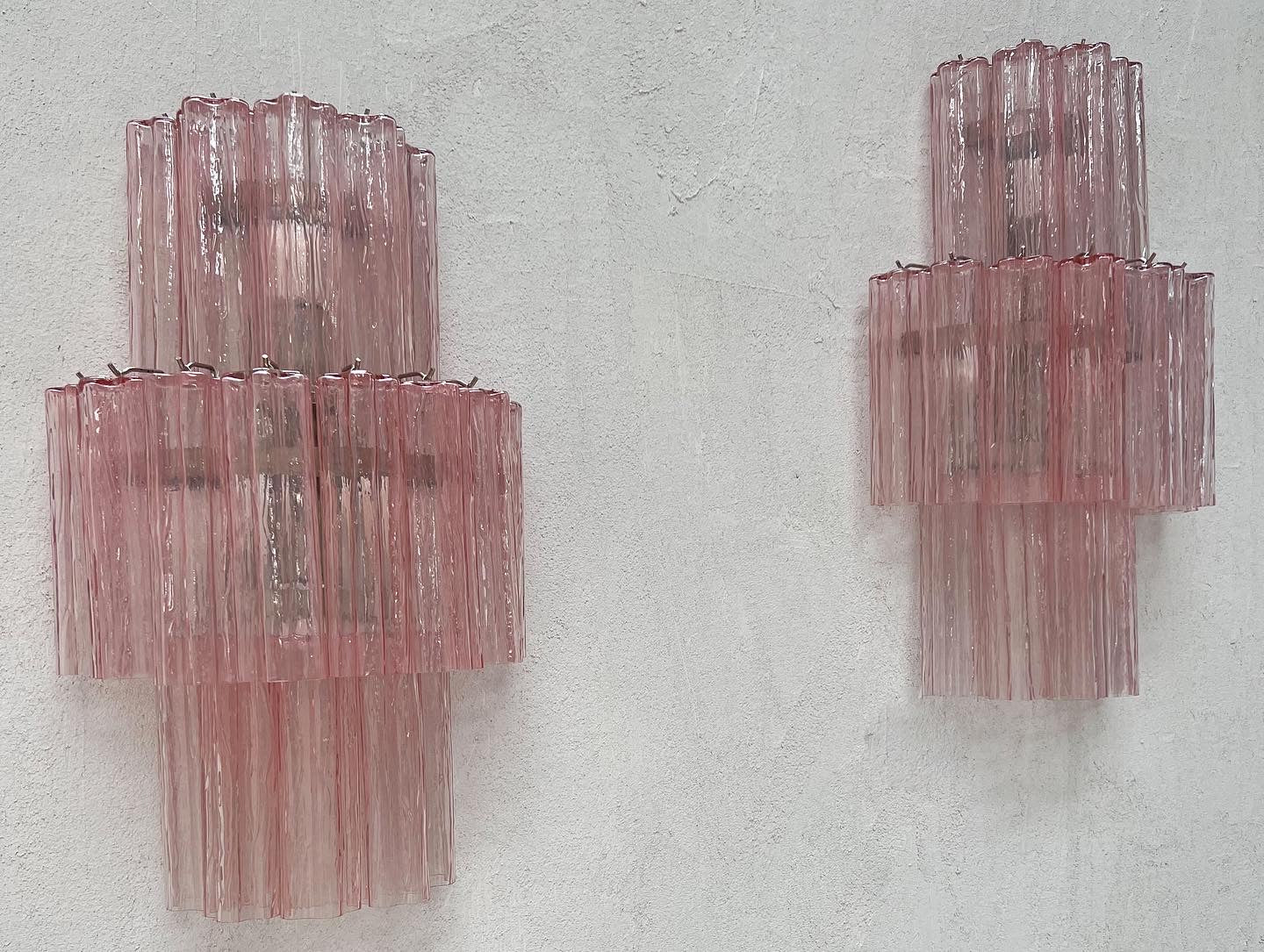 Murano Sconce - Venini TRONCHI PINK - oNE Available