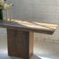 Brutalist Travertine Hall table