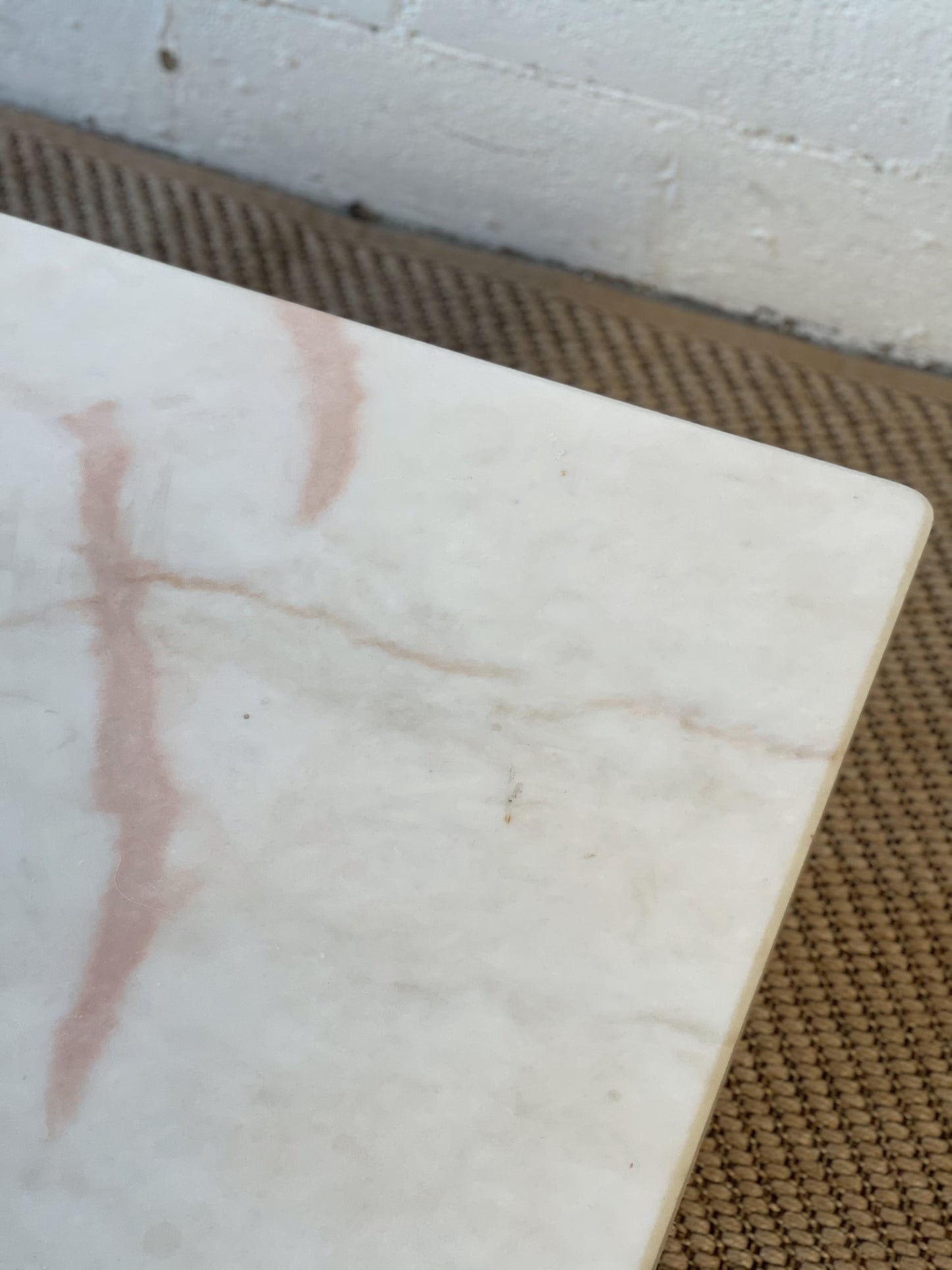 Marble Coffee Table with Brass Base