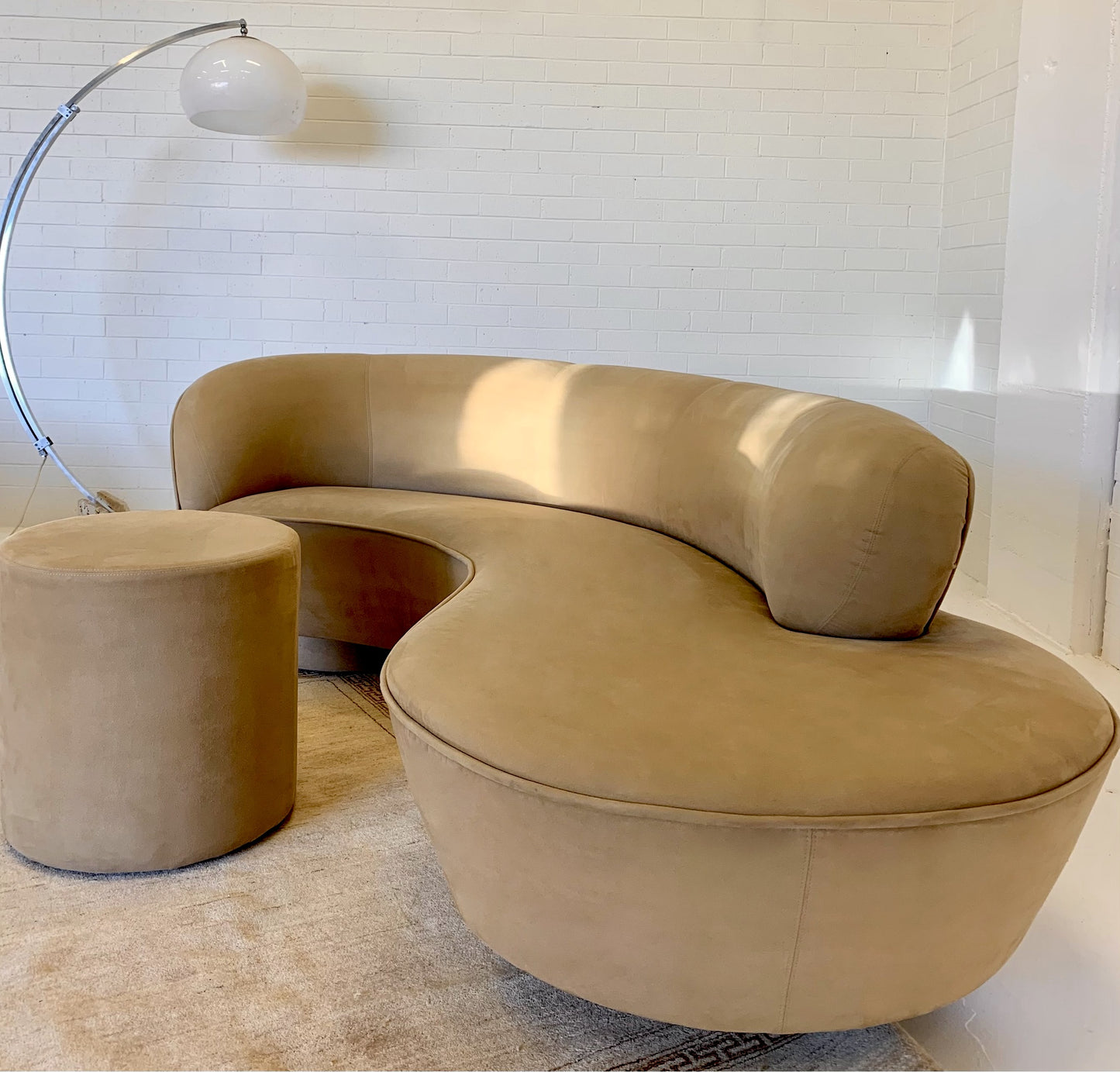 Stunning Curved Sofa and Ottoman