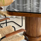 - Custom Marble & Teak Table