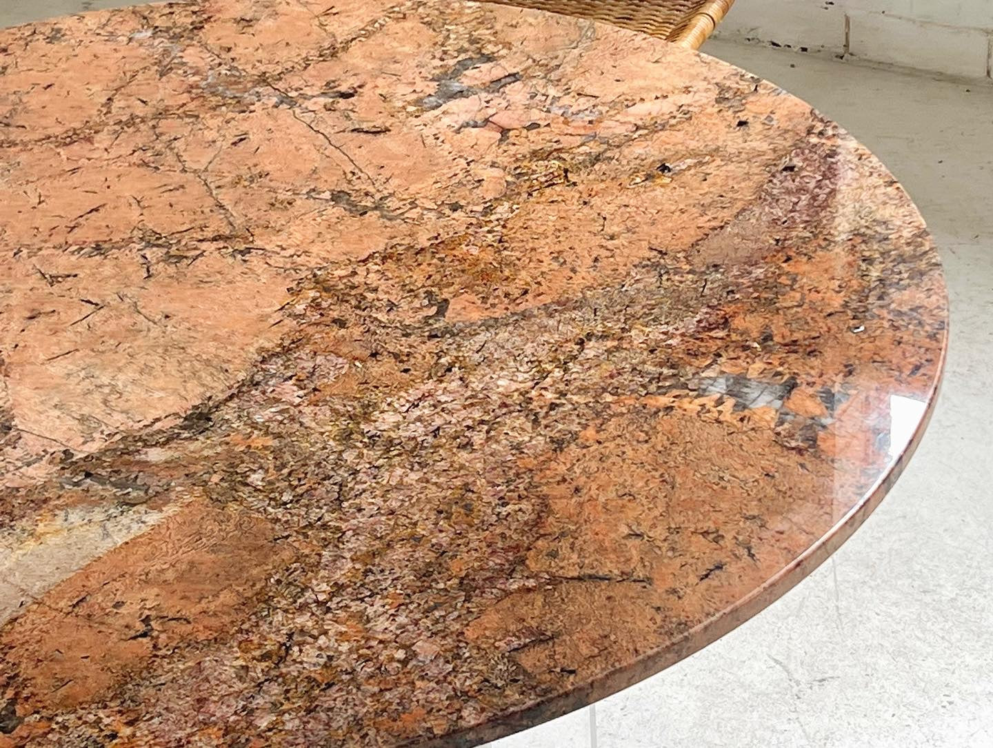 Custom Lucite Stone Table