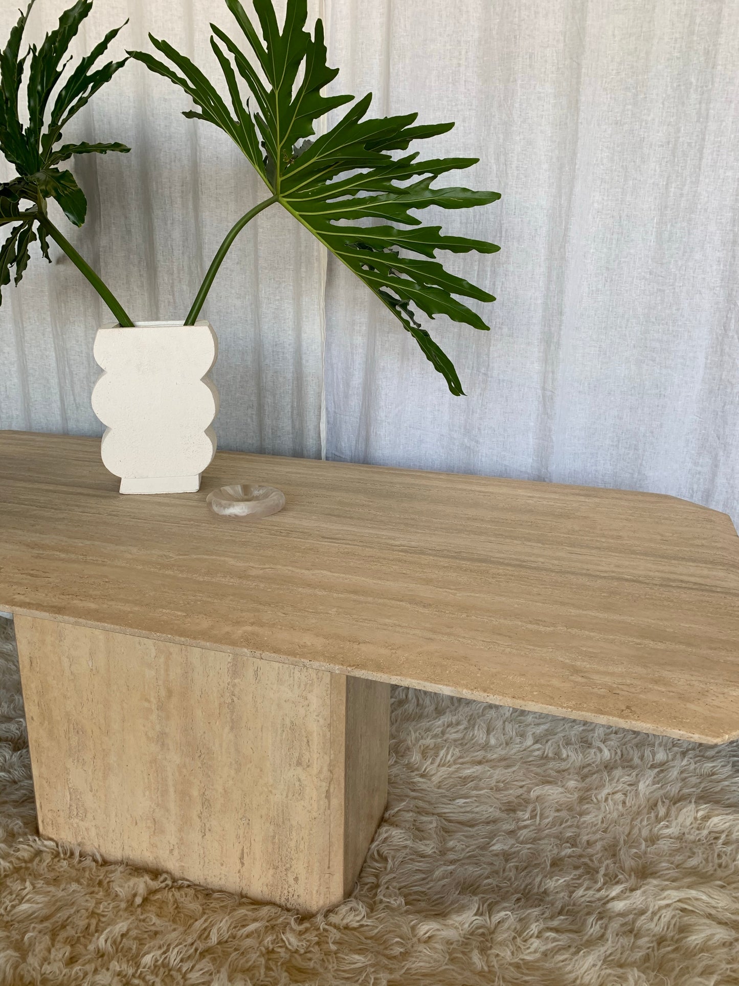 Beautiful Travertine Dining Table