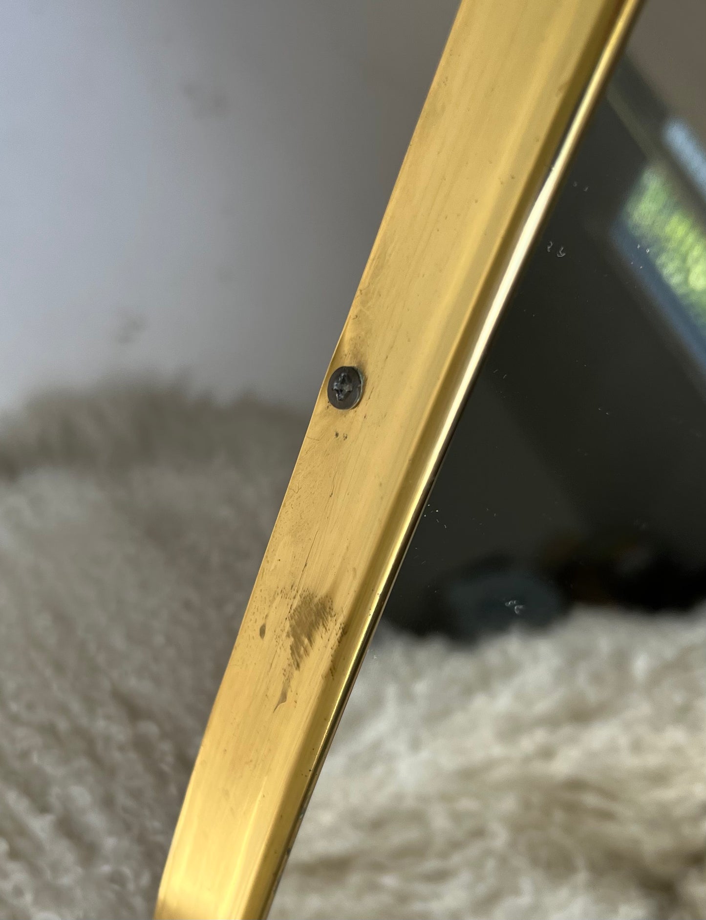 1950s Italian Brass Mirror