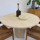 Vintage Unfilled Travertine Dining Table