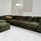 - Bespoke VandeRoza Green Chenille Modular Sofa - Seven Piece Set