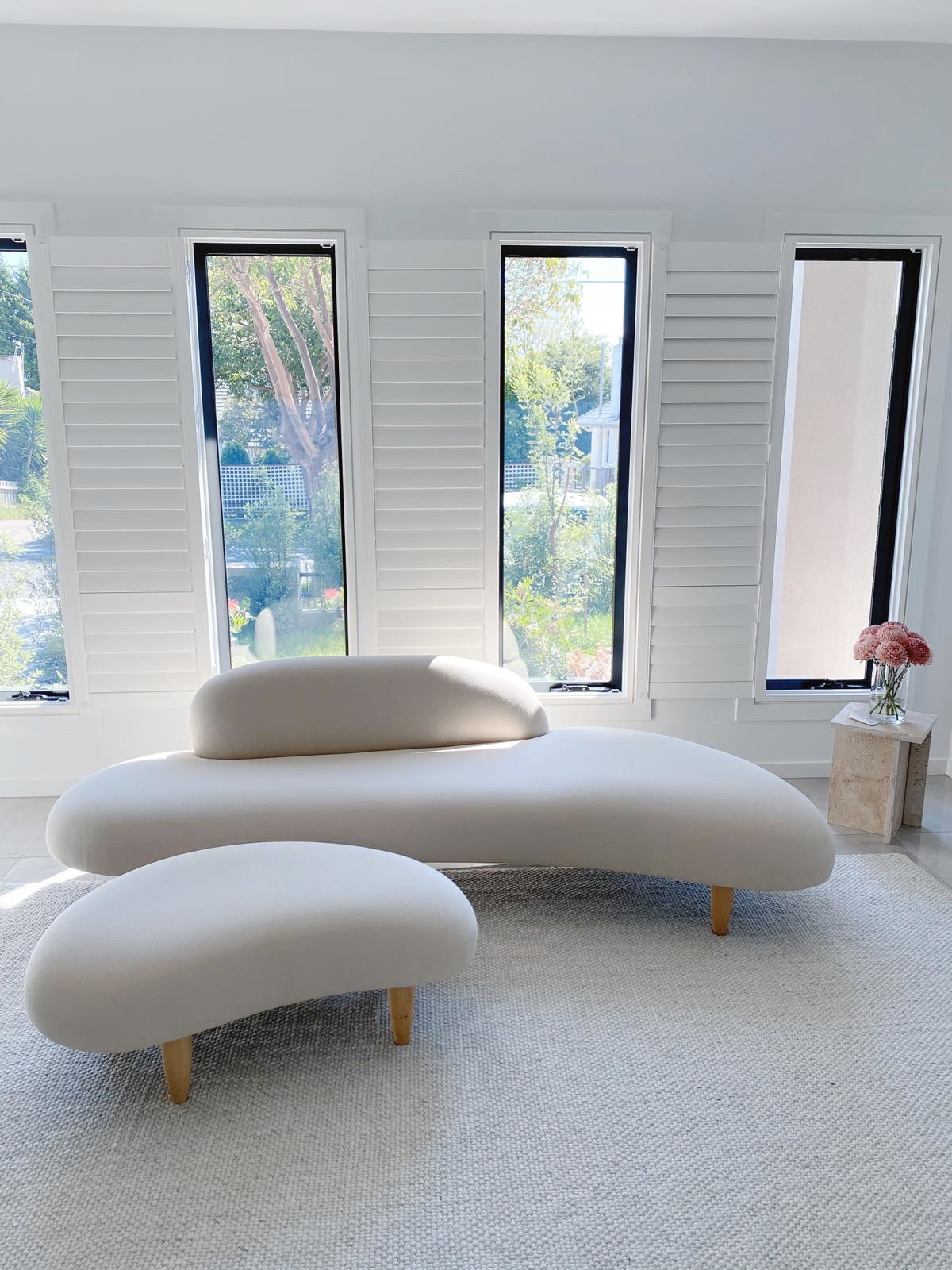 Noguchi Style Sculptural Free-Form Sofa and Ottoman
