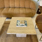 Unfilled Travertine Side Table/ Coffee Table