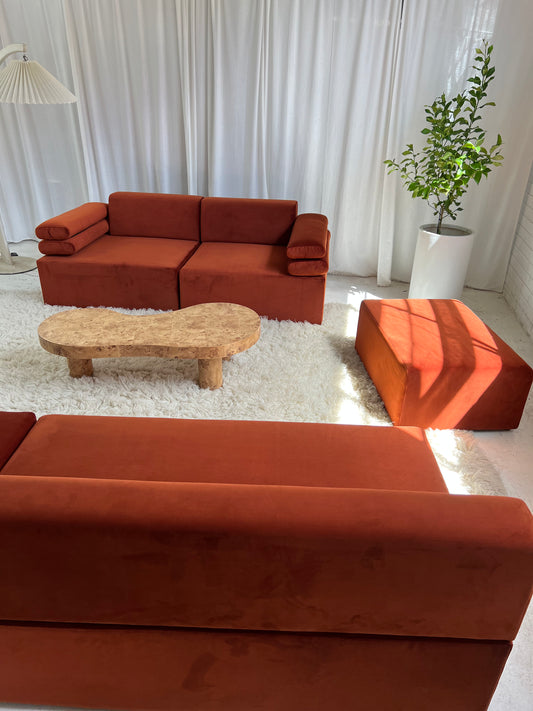 - Copper Velvet Modular Sofa Set