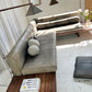 - Custom Italian Vintage Leather Sofa Set