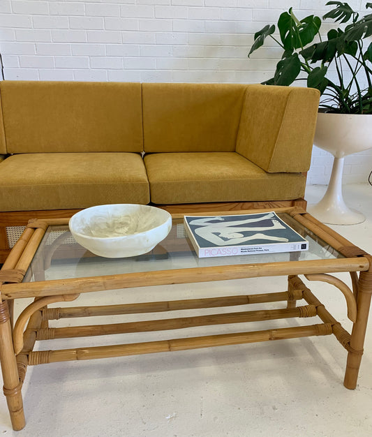 Vintage Cane Coffee Table