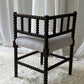 - Antique French Bobbin Chair in Lilac Linen