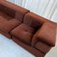 Vintage Fler Choc Velvet Modular Sofa / Bed