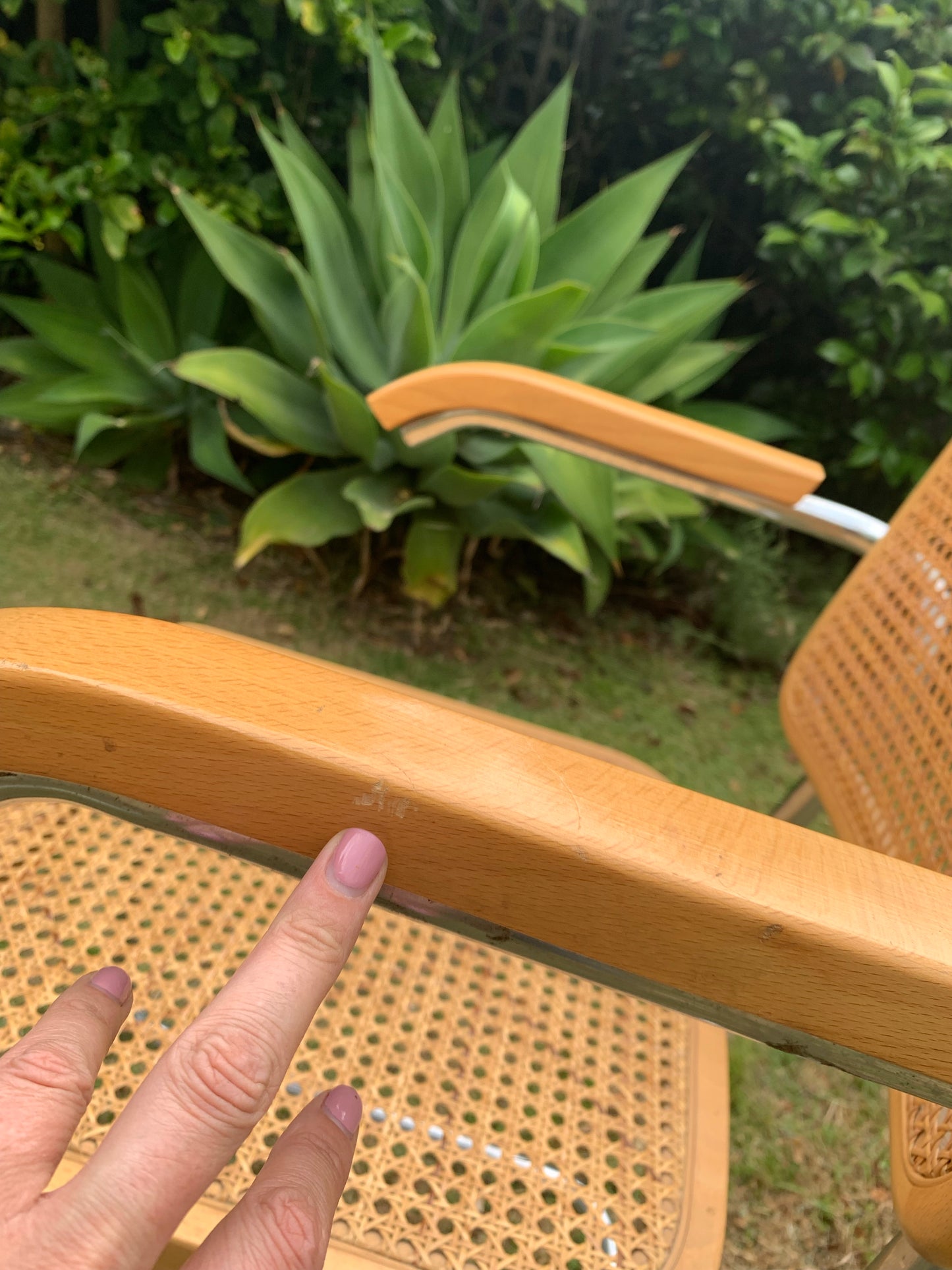 Set of 6 Marcel Breuer Cesca B32 Dining Chairs, Made in Italy