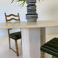 Vintage Honed Travertine Dining Table